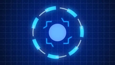 Futuristic technology hud animation, digital modern hud background RGB. Holog Stock Illustration