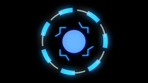 Futuristic technology hud animation, digital modern hud background RGB. Holog イラスト素材