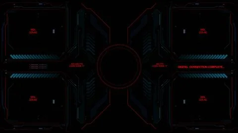 Futuristic technology hud target display Stock Photos