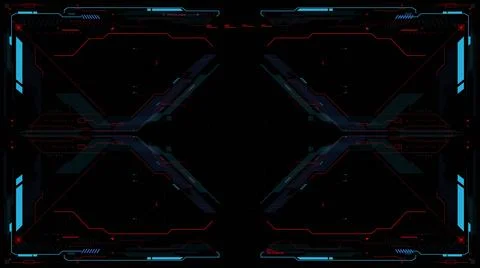 Futuristic technology hud target display Stock Photos