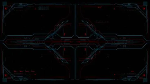 Futuristic technology hud target display Stock Photos