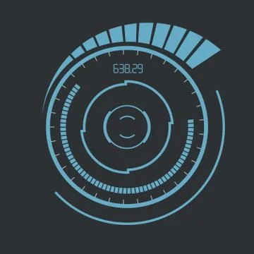 Futuristic technology HUD vector background. Vector illustration. Stock Illustration