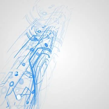 Futuristic technology illustration Stock Illustration