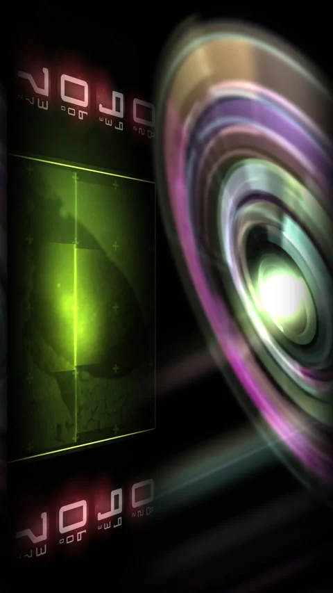 Futuristic technology interface analyzing cosmic data Stock Footage 341698686