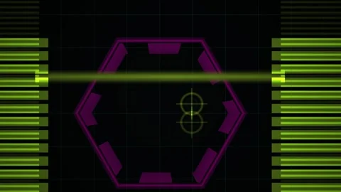 Futuristic technology interface with hexagons. Stock Footage 334522327