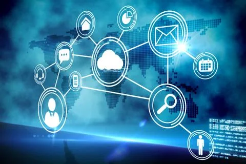 Futuristic technology interface Illustrazione stock