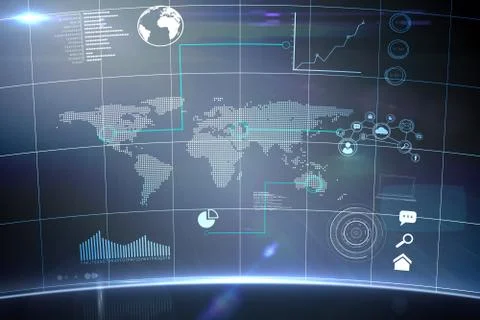 Futuristic technology interface Illustrazione stock
