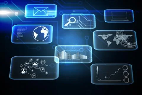 Futuristic technology interface Illustrazione stock