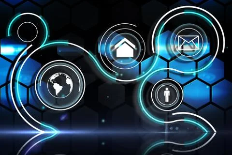 Futuristic technology interface Illustrazione stock