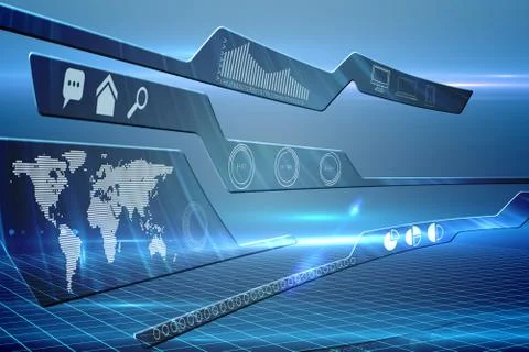 Futuristic technology interface 스톡 일러스트