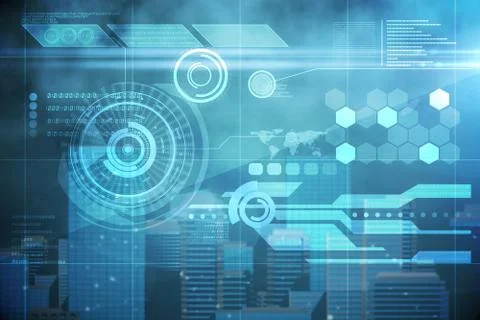 Futuristic technology interface Illustrazione stock