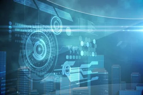 Futuristic technology interface Illustrazione stock