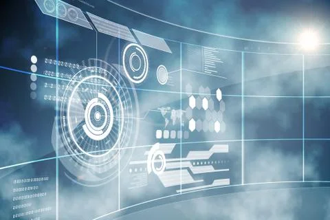 Futuristic technology interface Illustrazione stock