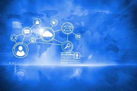 Futuristic technology interface Illustrazione stock
