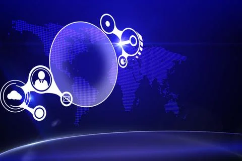 Futuristic technology interface 스톡 일러스트