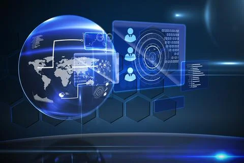 Futuristic technology interface 스톡 일러스트