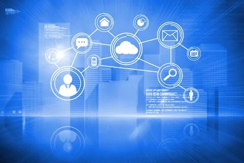 Futuristic technology interface 스톡 일러스트
