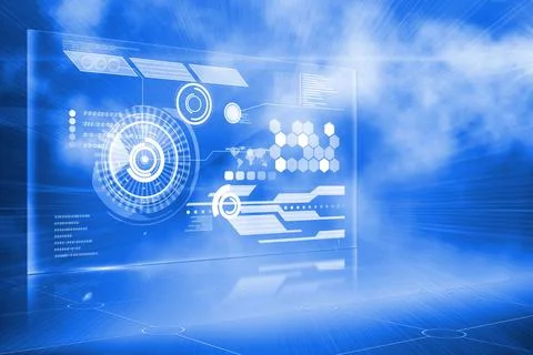 Futuristic technology interface 库存插图