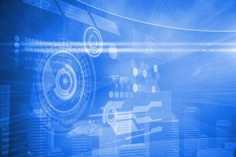 Futuristic technology interface 스톡 일러스트