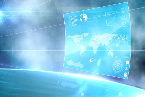 Futuristic technology interface 库存插图