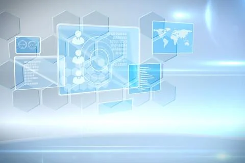 Futuristic technology interface 스톡 일러스트