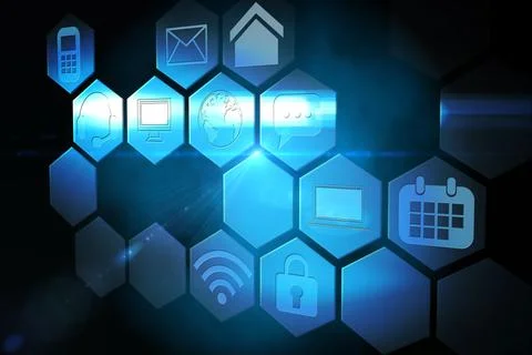 Futuristic technology interface 스톡 일러스트