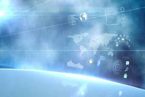 Futuristic technology interface 스톡 일러스트