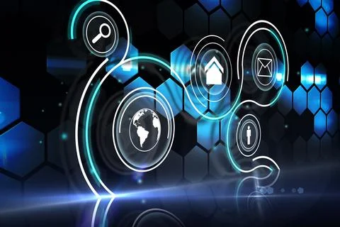 Futuristic technology interface 스톡 일러스트