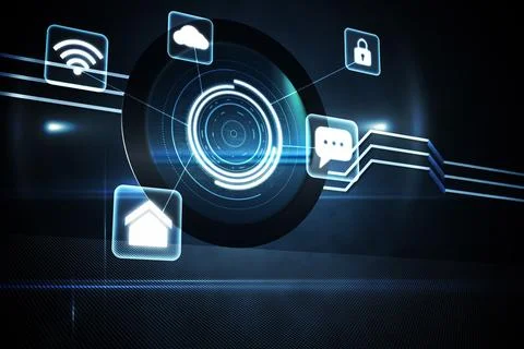 Futuristic technology interface イラスト素材