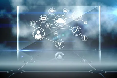 Futuristic technology interface Stockfoto's