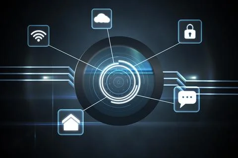 Futuristic technology interface Stock Photos