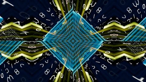 Futuristic Technology Kaleidoscope Stock Footage 90024097