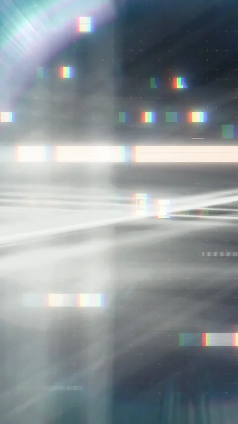 Futuristic Technology, Light Beam, Glitch Effect, Motion Background Stock Footage 336305088