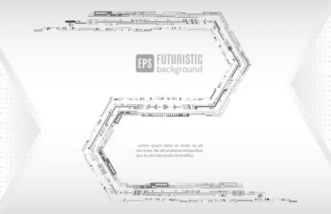 Futuristic technology line. Cyber security internet and networking concept. Stock Illustration