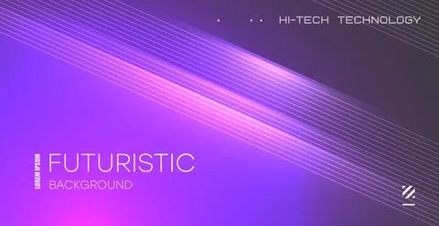 Futuristic technology lines background with light effect. Abstract design tem Illustrazione stock