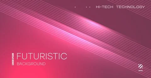 Futuristic technology lines background with light effect. Abstract design tem Illustrazione stock