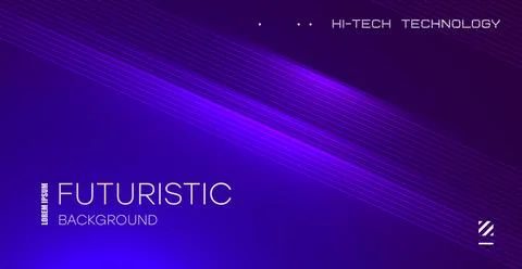 Futuristic technology lines background with light effect. Abstract design tem Illustrazione stock