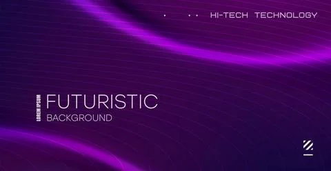 Futuristic technology lines background with light effect. Abstract design tem 스톡 일러스트