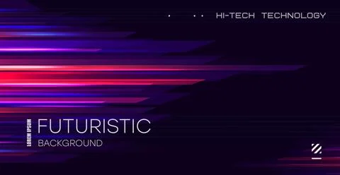 Futuristic technology lines background with light effect. Abstract design tem Illustrazione stock