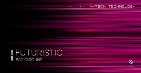 Futuristic technology lines background with light effect. Abstract design t.. Stock Illustration