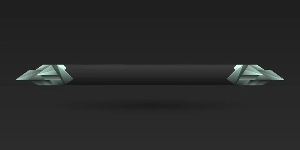 Futuristic technology lower third game gui title banner bar with metal borders Stock Illustration