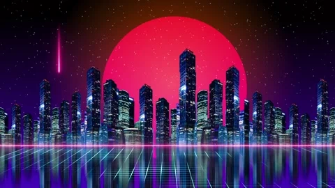 Futuristic technology metaverse city. Data digital cyber smart city background Stock Footage 244633798