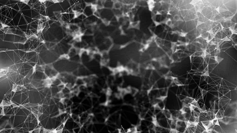 Futuristic technology molecular abstract plexus background. Depth of field Stock Footage 115243046