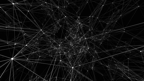 Futuristic technology motion background. Beautiful flowing nodes in network Stock Footage 112271778