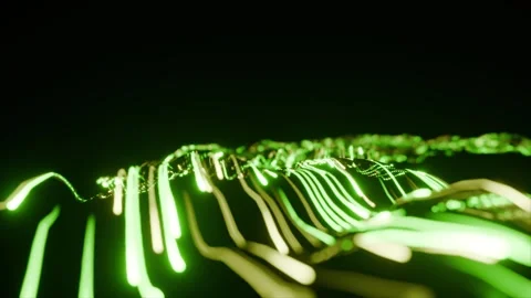 Futuristic Technology Neon Light Waves Loop Stock Footage 344719240