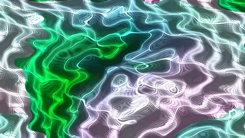 Futuristic technology neon wave abstract video animation, Stock Footage 136428669