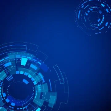 Futuristic Technology Pattern. Blue Abstract Digital Background. Vector illus Stock Illustration