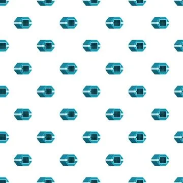 Futuristic technology pattern with blue transport capsules Stock Illustration