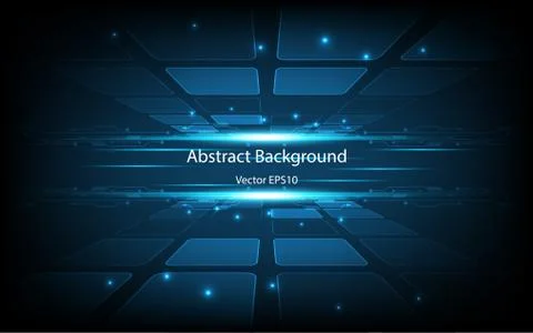 Futuristic technology perspective line innovation empty space background Stock Illustration