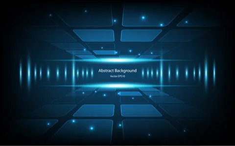 Futuristic technology perspective line innovation empty space background Stock Illustration